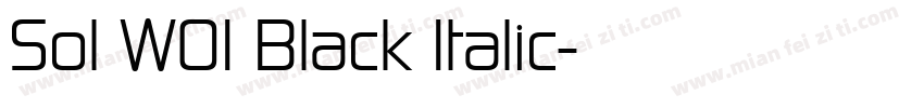 Sol W01 Black Italic字体转换